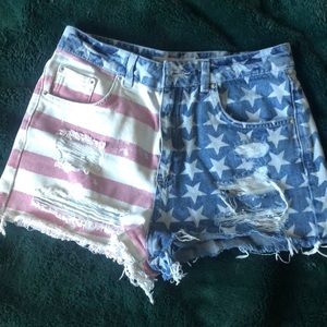 Top shop Moto high waisted shorts